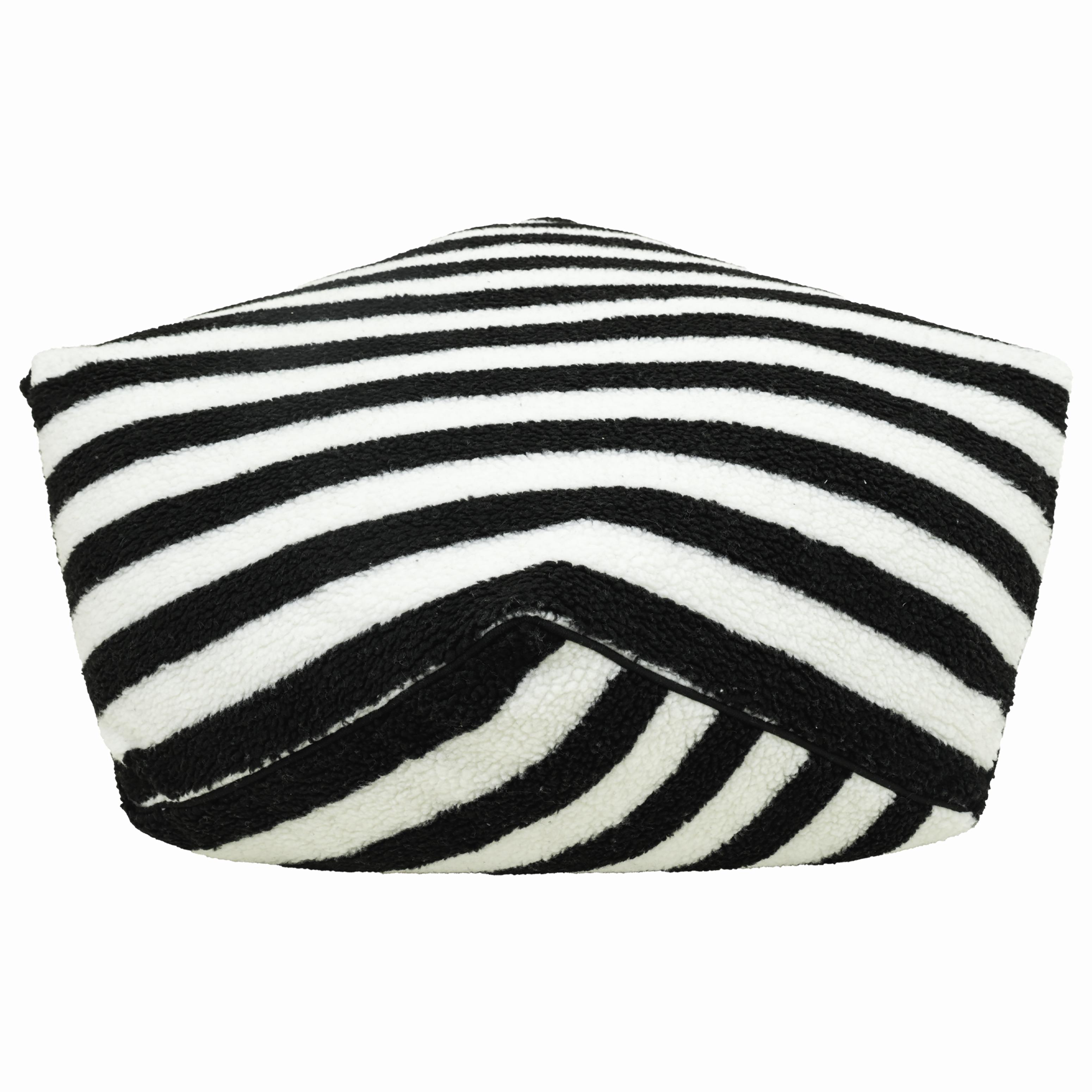 Sherpa "Bean" Bag, Black & White, 70 x 70 x 25cm