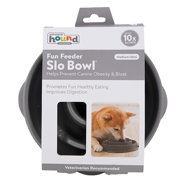 Outward Hound Stainless Steel Fun Feeder Slo Bowl Dog Slow Feeder