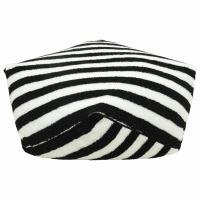 Sherpa "Bean" Bag, Black & White, 70 x 70 x 25cm